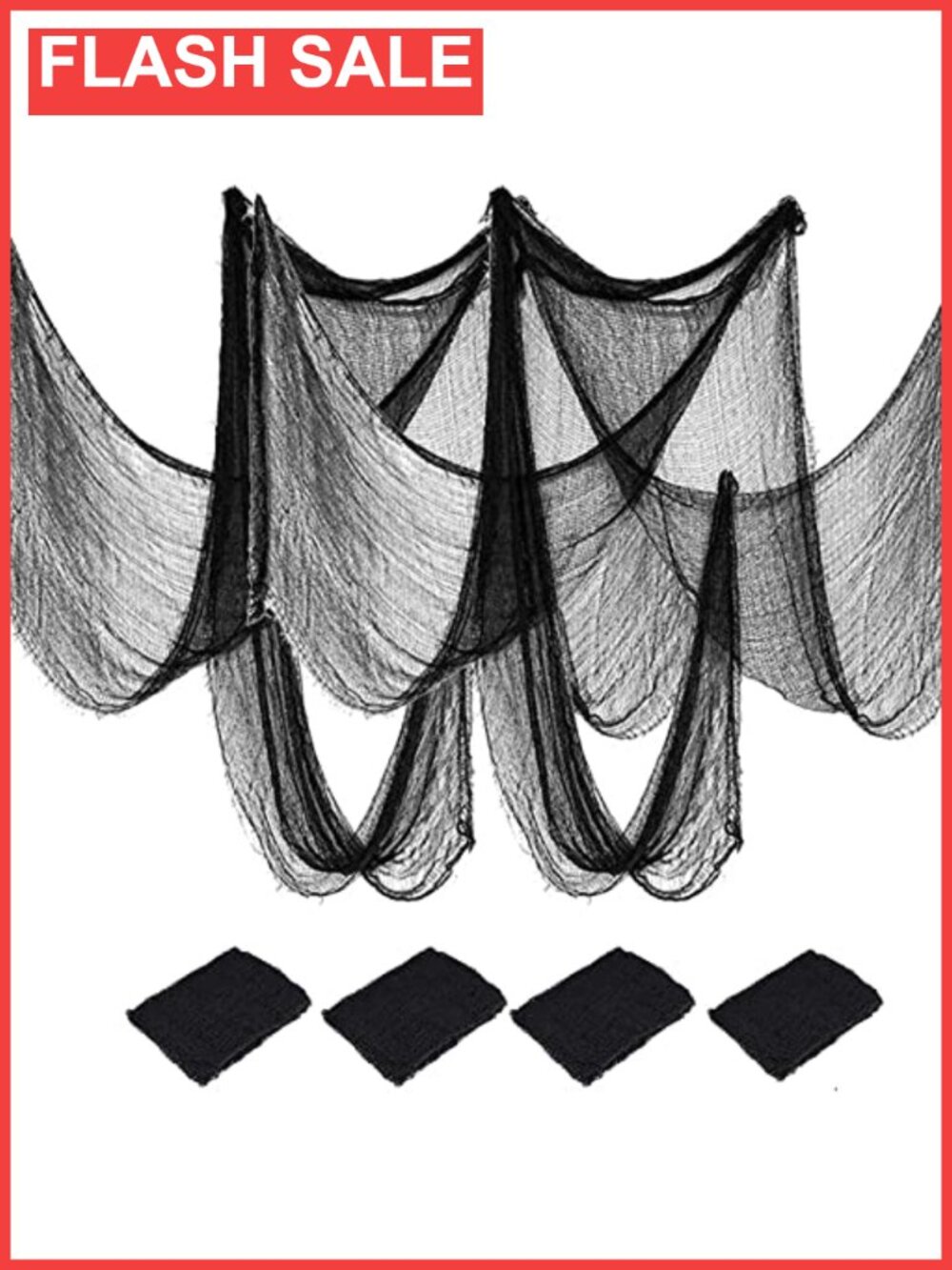 4 Pack Creepy Cloth Halloween Gauze 72x30 Spooky Haunted House Decor